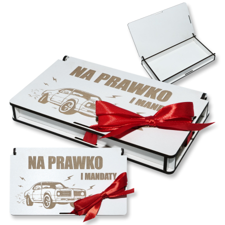 Pudełko na pieniądze prezent z okazji zdania Prawo jazdy